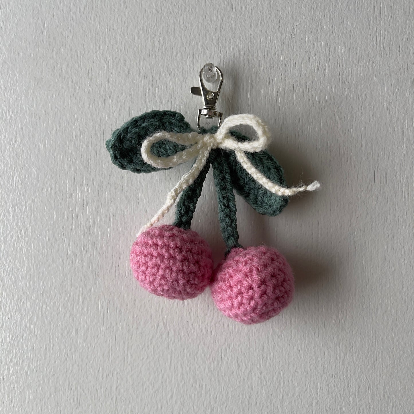 Crochet Cherry Keychain | Crochet Cherry Charm