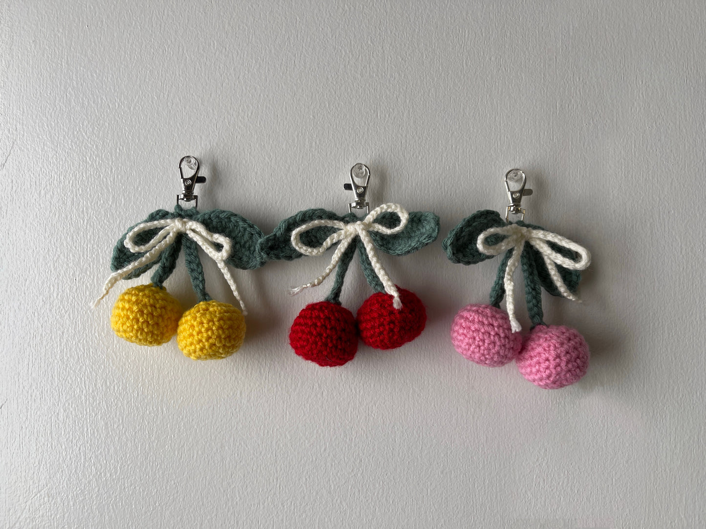 Crochet Cherry Keychain | Crochet Cherry Charm