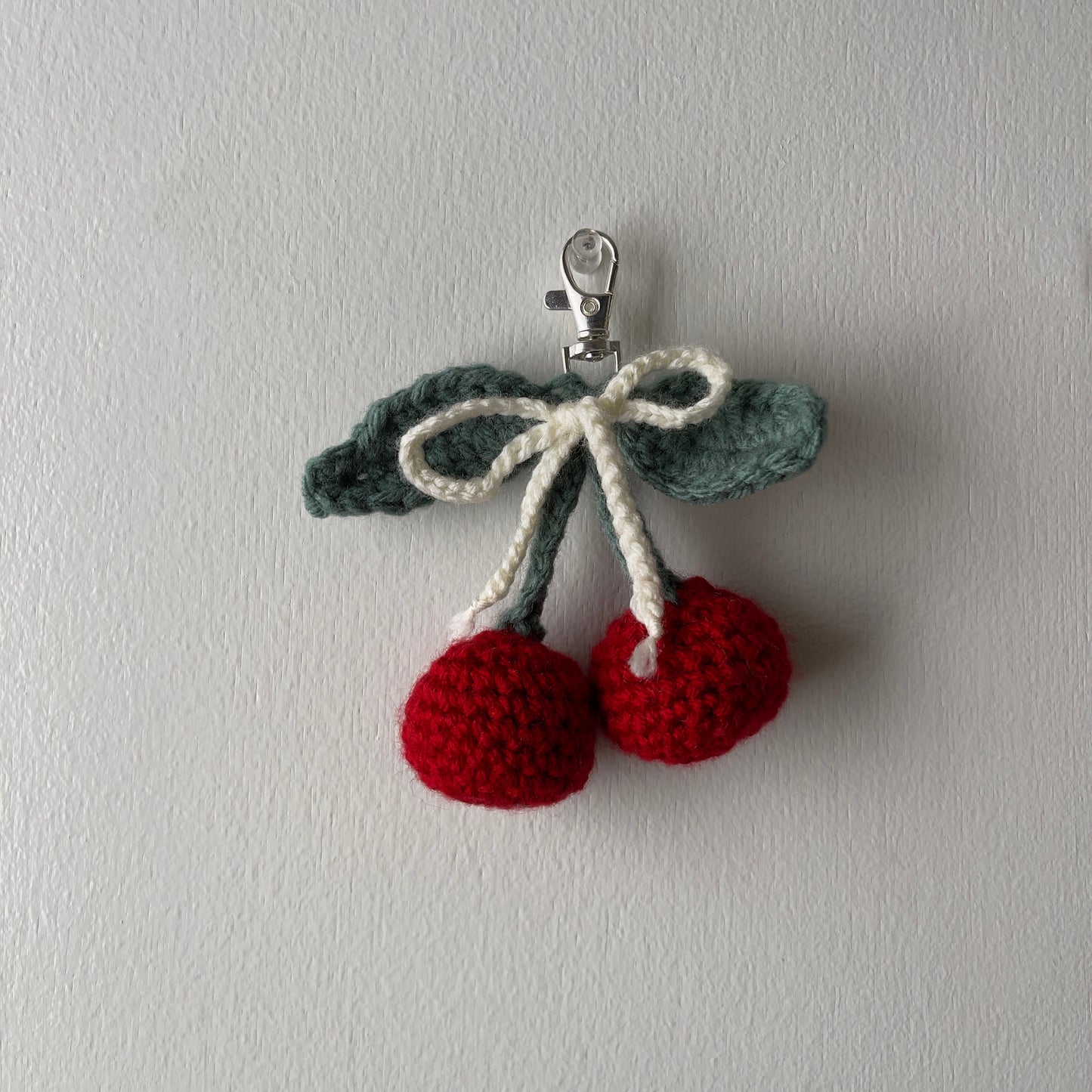 Crochet Cherry Keychain | Crochet Cherry Charm